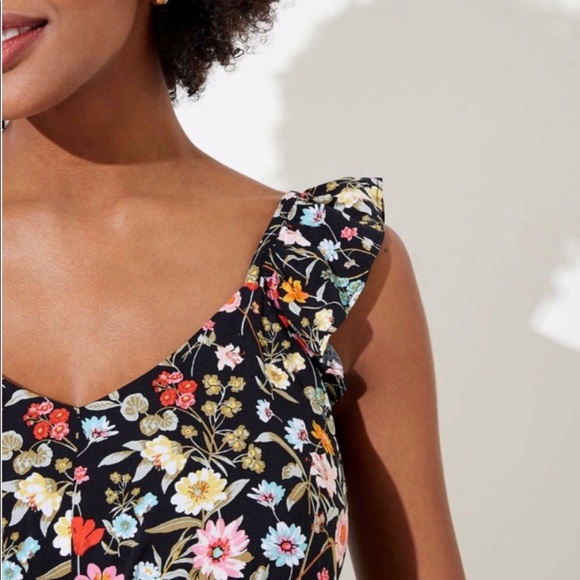 Loft Floral Sleeveless Jumpsuit - Picture 3 of 11